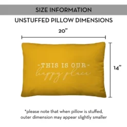 Creative Products This Is Our Happy Place Yellow 14x20 Indoor / Outdoor Pillow -Home Decor GUEST 500cbc74 90ba 4e9f afd2 1a5db8fd5fb1
