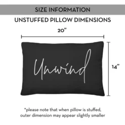 Creative Products Unwind Script Charcoal 14x20 Indoor / Outdoor Pillow -Home Decor GUEST 5105cd46 edf5 4da2 b267 d08bef02b24f