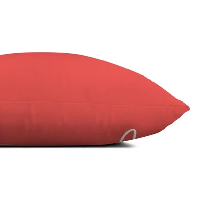 Creative Products Unwind Script Coral 14x20 Indoor / Outdoor Pillow 2 Creative Products Unwind Script Coral 14x20 Indoor / Outdoor Pillow - Image 2