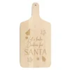 Creative Products Cookies For Santa 8 X 17 Maple Paddle Cutting Board