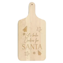 Creative Products Cookies For Santa 8 X 17 Maple Paddle Cutting Board
