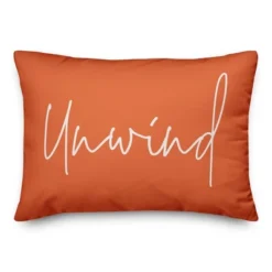 Creative Products Unwind Script Orange 14x20 Indoor / Outdoor Pillow -Home Decor GUEST 55a7eac0 3fa6 4104 80dd 636ea6b4e1ce