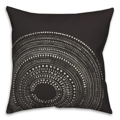 Creative Products Black Circle Dot Pattern 18x18 Indoor / Outdoor Pillow 9 Creative Products Black Circle Dot Pattern 18x18 Indoor / Outdoor Pillow - Image 9