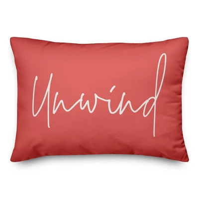 Creative Products Unwind Script Coral 14x20 Indoor / Outdoor Pillow 8 Creative Products Unwind Script Coral 14x20 Indoor / Outdoor Pillow - Image 8
