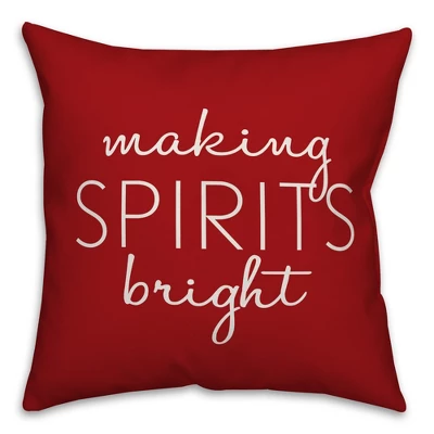 Creative Products Making Spirits Bright 16x16 Indoor / Outdoor Pillow 3 Creative Products Making Spirits Bright 16x16 Indoor / Outdoor Pillow - Image 3