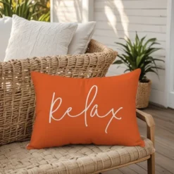 Creative Products Relax Thin Script Orange 14x20 Indoor / Outdoor Pillow 11 Creative Products Relax Thin Script Orange 14x20 Indoor / Outdoor Pillow -Home Decor GUEST 5a70054b 1bf4 4638 941f ea7bef5a37cb