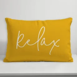 Creative Products Relax Thin Script Yellow 14x20 Indoor / Outdoor Pillow -Home Decor GUEST 5c65eecf 6f4f 41a4 bcc4 28683adc0198