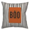 Creative Products Boo Black And White Stripes 18 X 18 Indoor / Outdoor Pillow