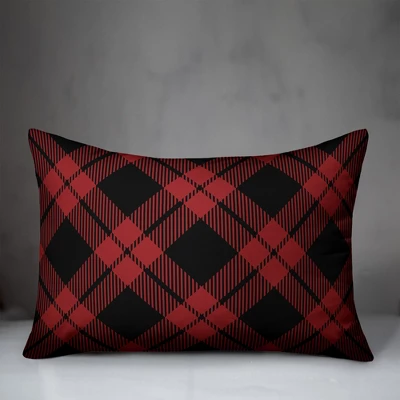 Creative Products Black And Red Plaid 14x20 Indoor / Outdoor Pillow 1 Creative Products Black And Red Plaid 14x20 Indoor / Outdoor Pillow