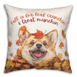 Creative Products Fall Corgi 18 X 18 Indoor / Outdoor Pillow