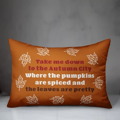 Creative Products Pumpkins Are Spiced And Leaves Are Pretty 20 X 14 Indoor / Outdoor Pillow 2 Creative Products Pumpkins Are Spiced And Leaves Are Pretty 20 X 14 Indoor / Outdoor Pillow - Image 2