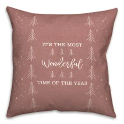 Creative Products It's The Most Wonderful Time Of The Year Red 18 X 18 Indoor / Outdoor Pillow -Home Decor GUEST 62e6798f 54c7 4d00 afd4 2fe8b32b81fd