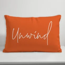 Creative Products Unwind Script Orange 14x20 Indoor / Outdoor Pillow -Home Decor GUEST 67692015 be31 41df a150 eb468537d297