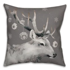 Creative Products Christmas Reindeer 18 X 18 Indoor / Outdoor Pillow
