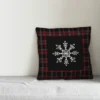 Creative Products Snowflake Farmhouse Plaid 20x20 Indoor / Outdoor Pillow