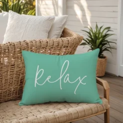 Creative Products Relax Thin Script Mint 14x20 Indoor / Outdoor Pillow 11 Creative Products Relax Thin Script Mint 14x20 Indoor / Outdoor Pillow -Home Decor GUEST 69911be1 4332 4e91 911f c4040ea100f6