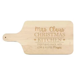 Creative Products Mrs. Claus' Christmas Kitchen 17 X 8 Maple Paddle Cutting Board