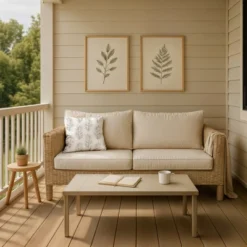 Creative Products White Fern Pattern 18x18 Indoor / Outdoor Pillow -Home Decor GUEST 6addd0ca 4398 48b4 afab e414b51d6af7