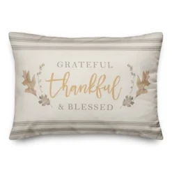 Creative Products Grateful Thankful Blessed Stripes 20 X 14 Indoor / Outdoor Pillow -Home Decor GUEST 6bab2ae3 a35d 4f3c a182 d6c11c0904a4