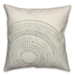 Creative Products White Circle Dot Pattern 18x18 Indoor / Outdoor Pillow