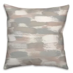 Creative Products Gray Brushstroke Pattern 18x18 Indoor / Outdoor Pillow