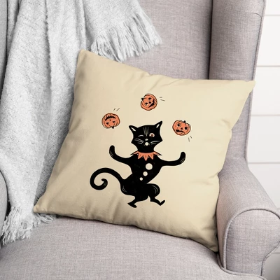 Creative Products Juggling Cat 18 X 18 Indoor / Outdoor Pillow 2 Creative Products Juggling Cat 18 X 18 Indoor / Outdoor Pillow - Image 2