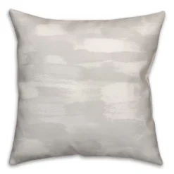 Creative Products White Brushstroke Pattern 18x18 Indoor / Outdoor Pillow