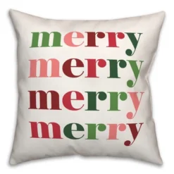 Creative Products Colorful Merry 18 X 18 Indoor / Outdoor Pillow -Home Decor GUEST 73feca6f 9c24 4c4b b8f4 51e38bba9a2f