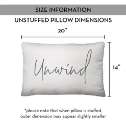 Creative Products Unwind Script White And Grey 14x20 Indoor / Outdoor Pillow -Home Decor GUEST 74868ff7 1704 4d1e 911a 5bdd8e02e8b4