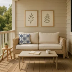 Creative Products Faded Blue Gray Medallions 18x18 Indoor / Outdoor Pillow -Home Decor GUEST 748e2265 fc84 46c7 b36a 78c315f031d1