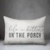 Creative Products Life Is Better On The Porch White And Grey 14x20 Indoor / Outdoor Pillow