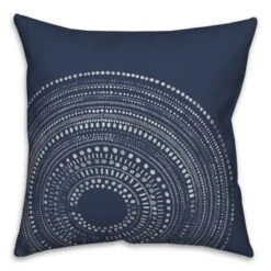Creative Products Blue Circle Dot Pattern 18x18 Indoor / Outdoor Pillow -Home Decor GUEST 7597aded d628 4e56 a266 34d94a48ad5b