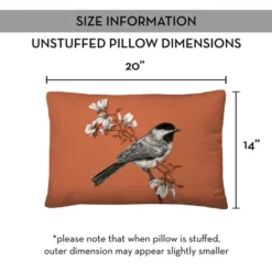 Creative Products Orange Chickadee And Flowers 14x20 Indoor / Outdoor Pillow -Home Decor GUEST 78939fd7 110f 4a45 a614 3543ea8ed11a