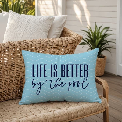 Creative Products Life Is Better By The Pool 14x20 Indoor / Outdoor Pillow 4 Creative Products Life Is Better By The Pool 14x20 Indoor / Outdoor Pillow - Image 4
