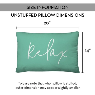 Creative Products Relax Thin Script Mint 14x20 Indoor / Outdoor Pillow 7 Creative Products Relax Thin Script Mint 14x20 Indoor / Outdoor Pillow - Image 7