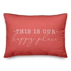 Creative Products This Is Our Happy Place Coral 14x20 Indoor / Outdoor Pillow -Home Decor GUEST 7b693107 b068 402c 8555 3fad84a137cd
