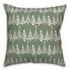 Creative Products Sage Christmas Tree Pattern 18 X 18 Indoor / Outdoor Pillow