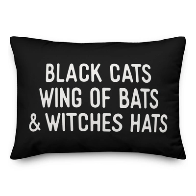Creative Products Black Cats Wing Of Bats & Witches Hats 14x20 Indoor / Outdoor Pillow 2 Creative Products Black Cats Wing Of Bats & Witches Hats 14x20 Indoor / Outdoor Pillow - Image 2