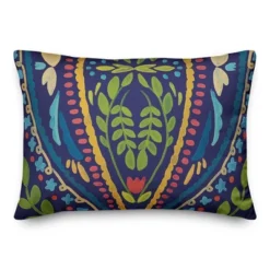 Creative Products Navy Background Folk Pattern 14x20 Indoor / Outdoor Pillow -Home Decor GUEST 7d9fafca d072 4634 8568 c1e56efb87aa