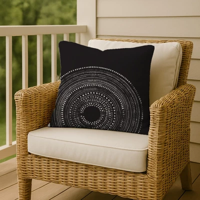 Creative Products Black Circle Dot Pattern 18x18 Indoor / Outdoor Pillow 5 Creative Products Black Circle Dot Pattern 18x18 Indoor / Outdoor Pillow - Image 5