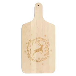 Creative Products Noel Deer Wreath 8 X 17 Maple Paddle Cutting Board