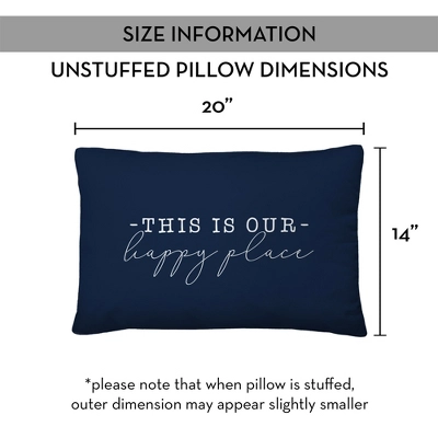 Creative Products This Is Our Happy Place Navy 14x20 Indoor / Outdoor Pillow 7 Creative Products This Is Our Happy Place Navy 14x20 Indoor / Outdoor Pillow - Image 7