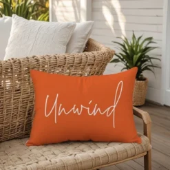 Creative Products Unwind Script Orange 14x20 Indoor / Outdoor Pillow -Home Decor GUEST 84b72fde 5895 40f4 83dd c5daefca9446
