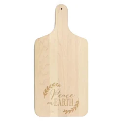 Creative Products Peace On Earth 8 X 17 Maple Paddle Cutting Board