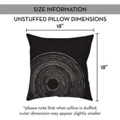Creative Products Black Circle Dot Pattern 18x18 Indoor / Outdoor Pillow 16 Creative Products Black Circle Dot Pattern 18x18 Indoor / Outdoor Pillow -Home Decor GUEST 88cd1bb2 6154 4179 a2c9 9d738d4a6d03