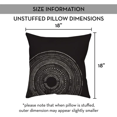 Creative Products Black Circle Dot Pattern 18x18 Indoor / Outdoor Pillow 8 Creative Products Black Circle Dot Pattern 18x18 Indoor / Outdoor Pillow - Image 8