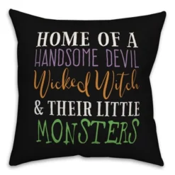 Creative Products Wicked Witch Handsome Devil 18x18 Indoor / Outdoor Pillow -Home Decor GUEST 897bf232 6704 488c 8ed6 db94d0520b3c 1