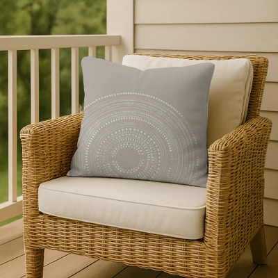 Creative Products Gray Circle Dot Pattern 18x18 Indoor / Outdoor Pillow 5 Creative Products Gray Circle Dot Pattern 18x18 Indoor / Outdoor Pillow - Image 5