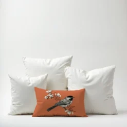 Creative Products Orange Chickadee And Flowers 14x20 Indoor / Outdoor Pillow -Home Decor GUEST 8acacd73 b05a 4bae 9376 f35a27bdc7c4