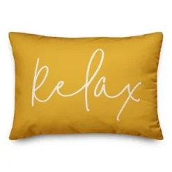 Creative Products Relax Thin Script Yellow 14x20 Indoor / Outdoor Pillow -Home Decor GUEST 8b47e764 48e3 486a b061 f1c063092306